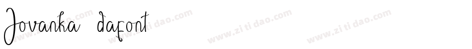 Jovanka (dafont)字体转换